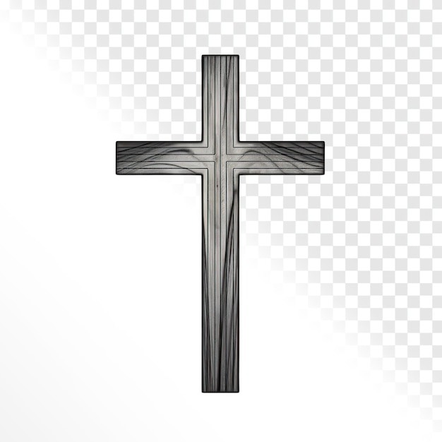 religiöses Kreuz auf durchsichtigem Hintergrund