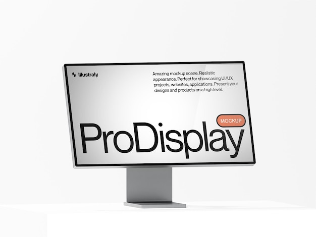 Relistic Mockup Linksseite Weißer Hintergrund ProDisplay Mockup