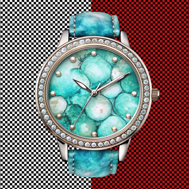 PSD relógio de aquarela em fundo transparente