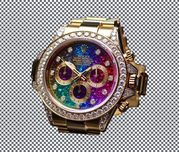 PSD relógio rolex de luxo isolado em fundo transparente