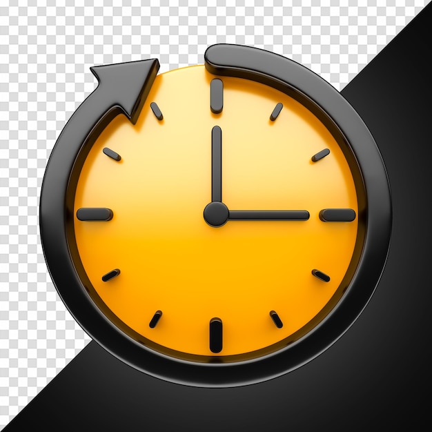 Un reloj 3D para componer negro