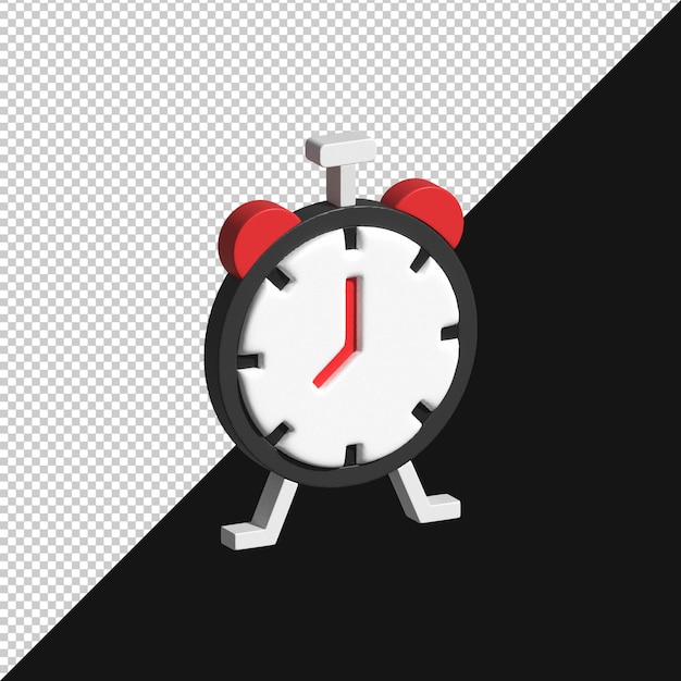 Reloj de alarma de dibujos animados en 3D