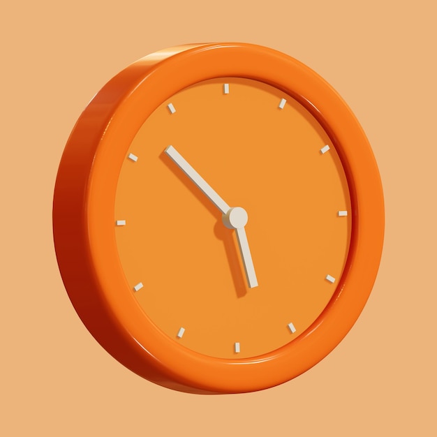 Reloj de alarma de pared en 3D
