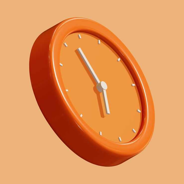PSD reloj de alarma de pared en 3d