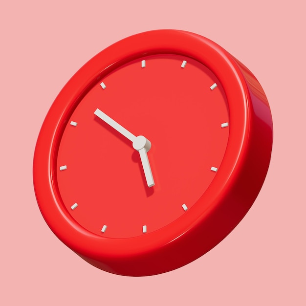Reloj de alarma de pared en 3D