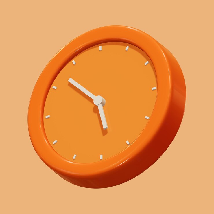 PSD reloj de alarma de pared en 3d