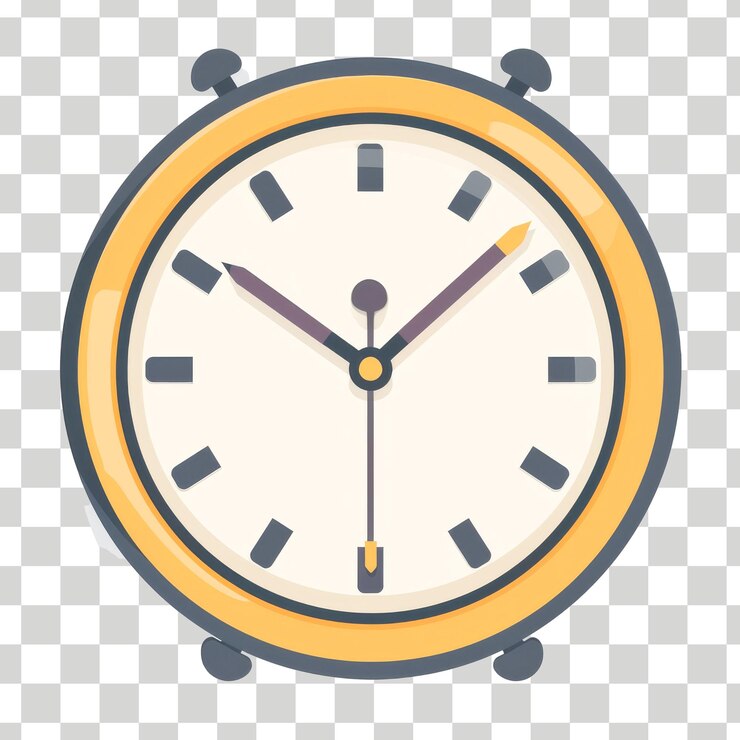 un reloj amarillo y negro con la hora de 11 30