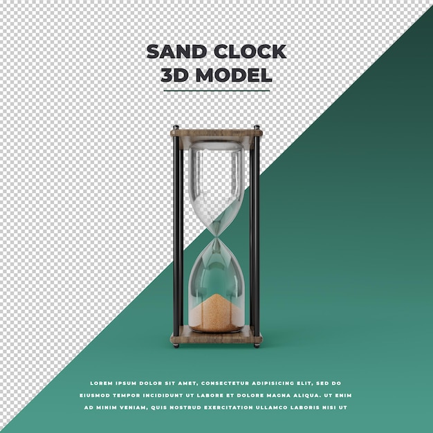 Reloj de arena de cristal de hora