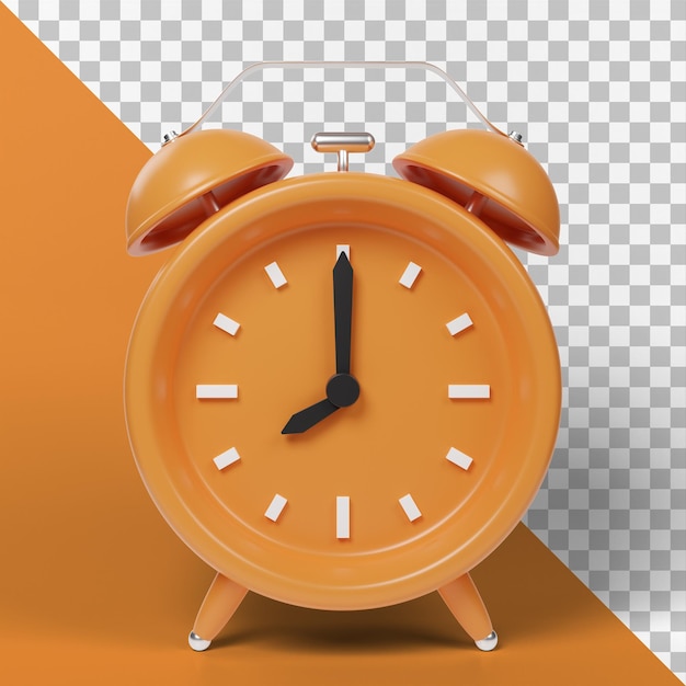 Reloj despertador 3d ilustración 3d psd premium