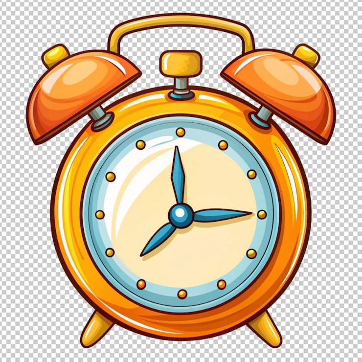 PSD reloj de despertador rojo en estilo arte pop retro