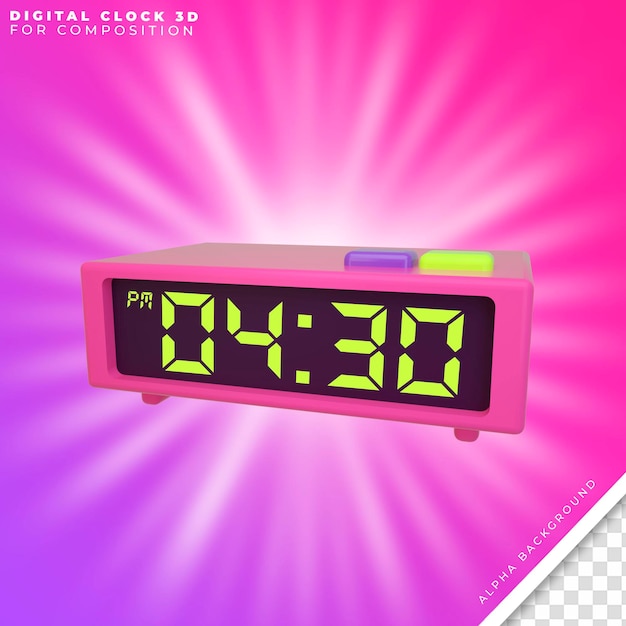 Reloj digital 3d