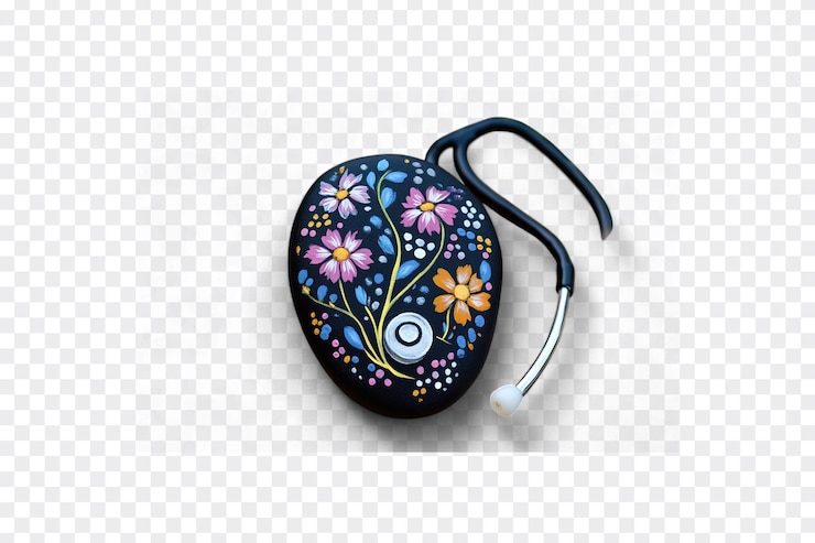 PSD un reloj con un diseño de flor en él