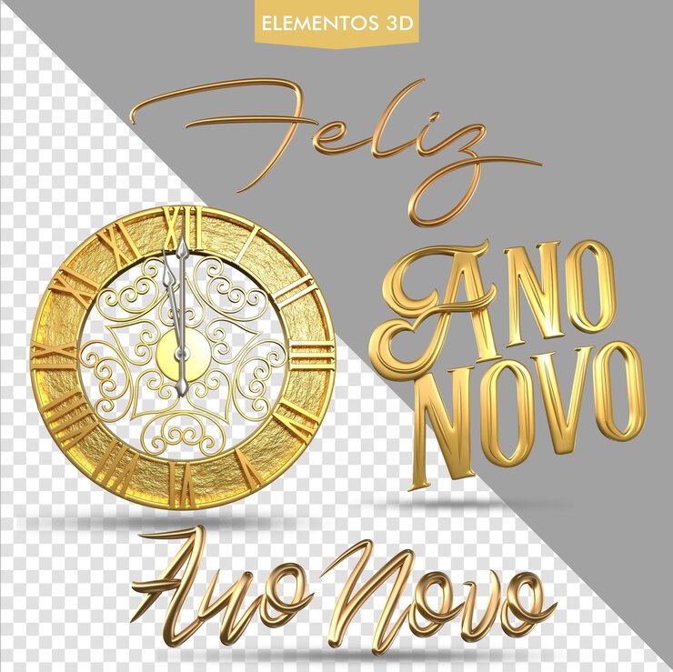 PSD reloj dorado marcando la medianoche.