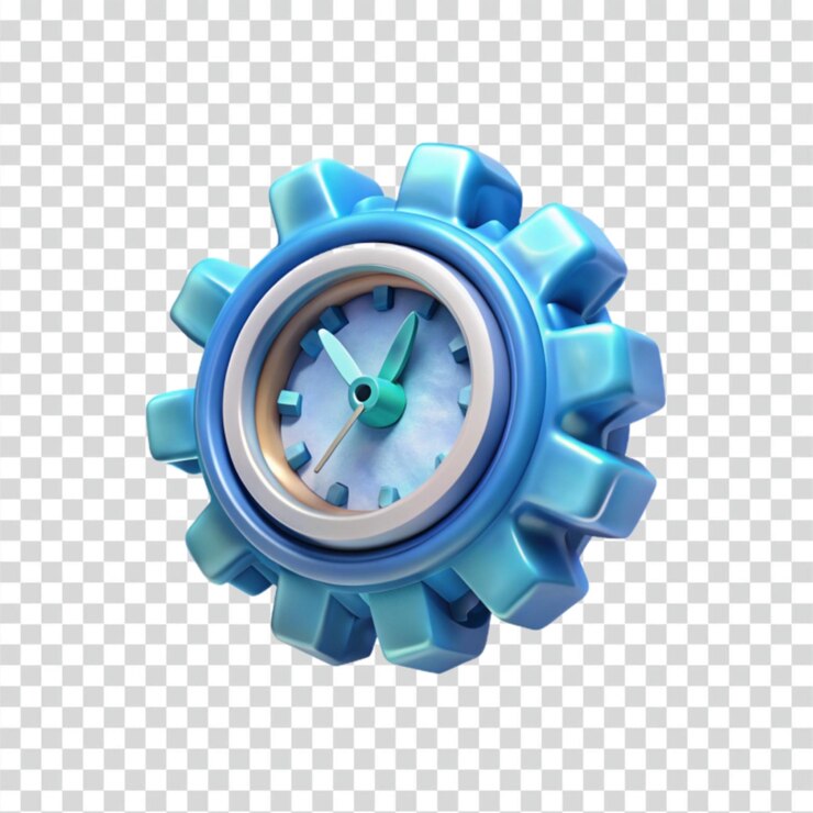 PSD reloj de engranajes 3d