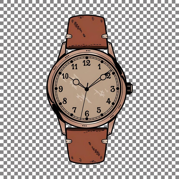 PSD el reloj está aislado sobre un fondo transparente.