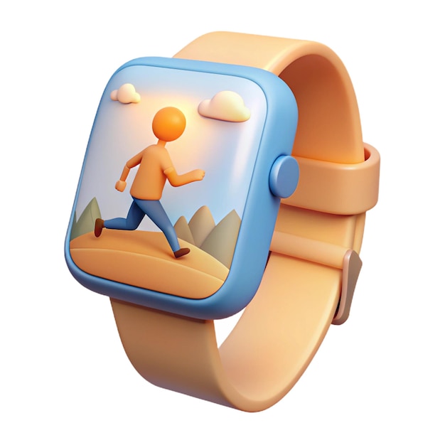 un reloj con una imagen de un hombre corriendo en él