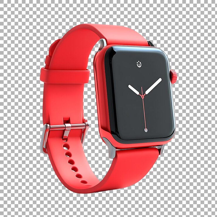 Reloj inteligente aislado realista sobre un fondo transparente