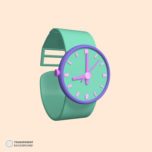 PSD reloj inteligente, icono, aislado, 3d, render, ilustración