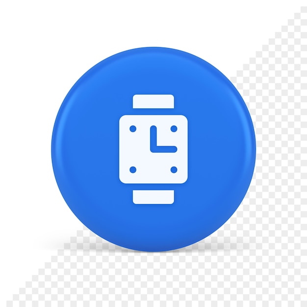 PSD reloj inteligente de muñeca botón de aplicación actividad deportiva seguimiento de datos control 3d icono realista