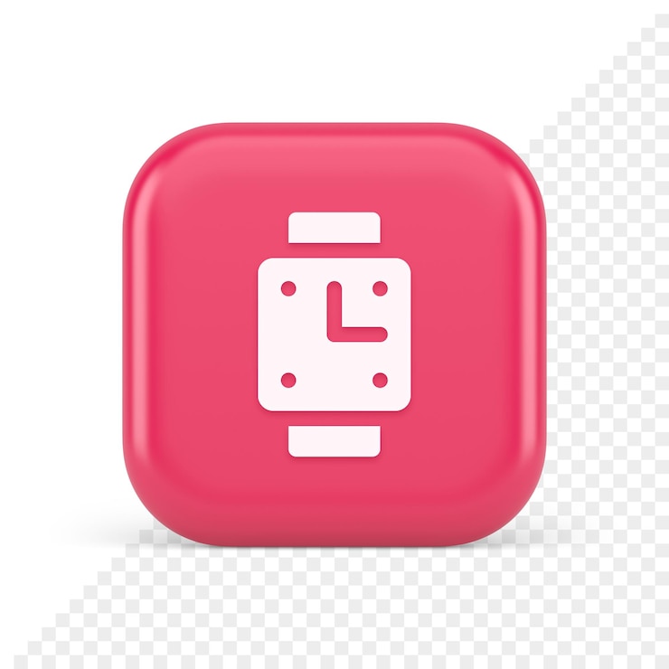 PSD reloj inteligente de muñeca botón de aplicación actividad deportiva seguimiento de datos control 3d icono realista