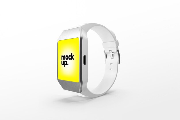 Un reloj inteligente con una pantalla que dice maqueta.
