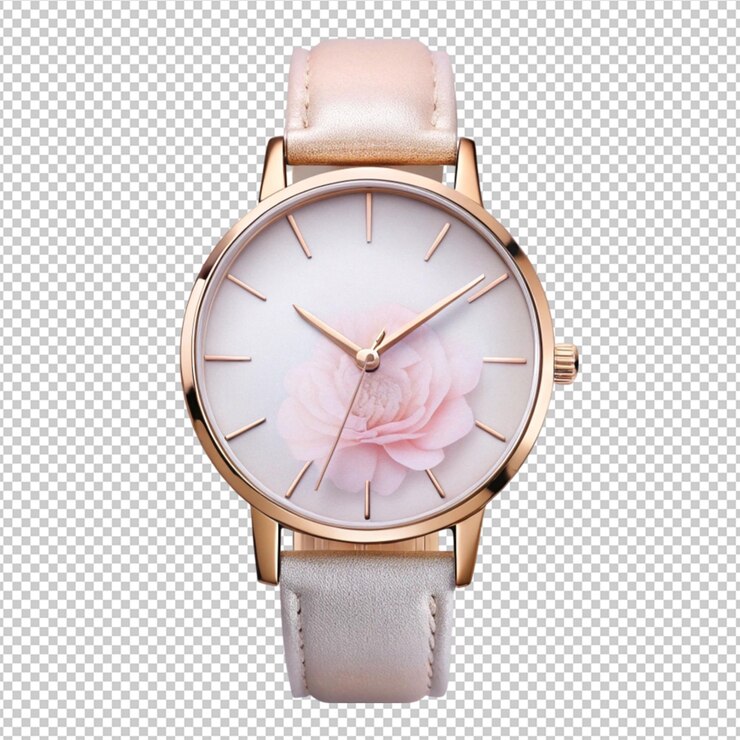 Reloj de lujo para hombres sobre un fondo transparente