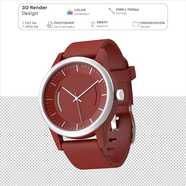 Reloj de muñeca 3D Modelo de archivo PSD
