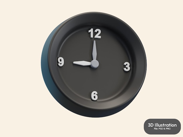 un reloj negro con el número 10 en él