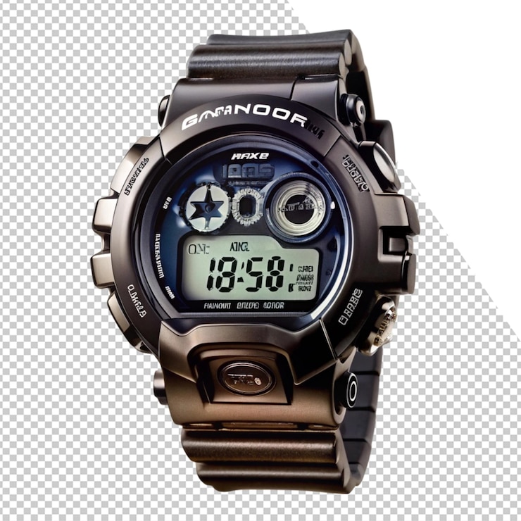 PSD un reloj negro y plateado con los números 60 y 60 en él