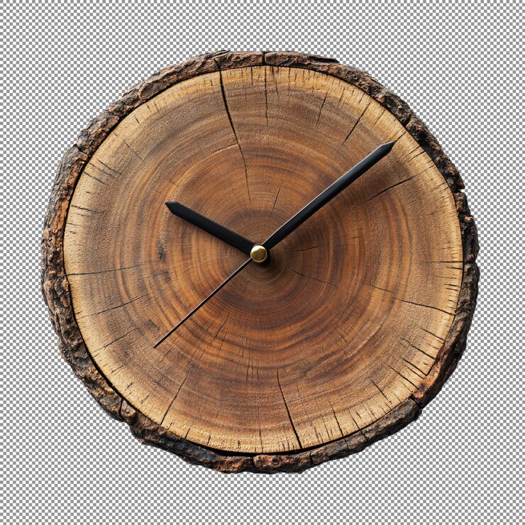 PSD reloj de pared de madera rústico
