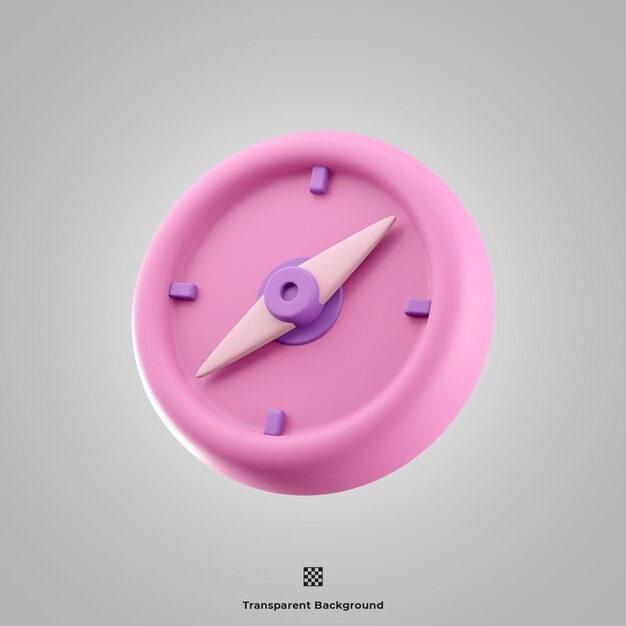 Un reloj de plástico rosa con la palabra fondo transparente.