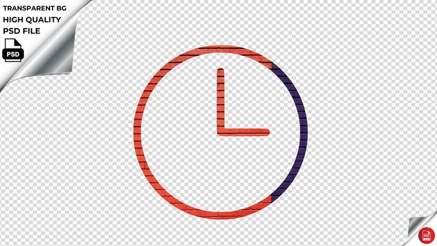 PSD reloj r18 icono vectorial laranja ladrillos de la marina texturados psd transparente