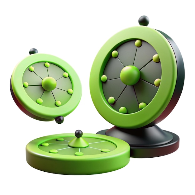 un reloj verde y rojo con un botón verde que dice cita el número 3 cita