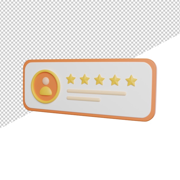 Remessa de entrega de feedback vista lateral ilustração de ícone de renderização 3d em fundo transparente