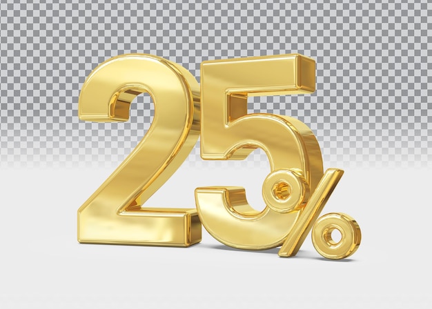 Remise De 25 % Sur L'or 3d