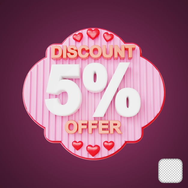 Remise De 5 % Offre 3d Illustration