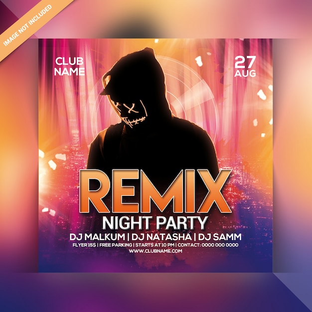 Remix nacht party flyer