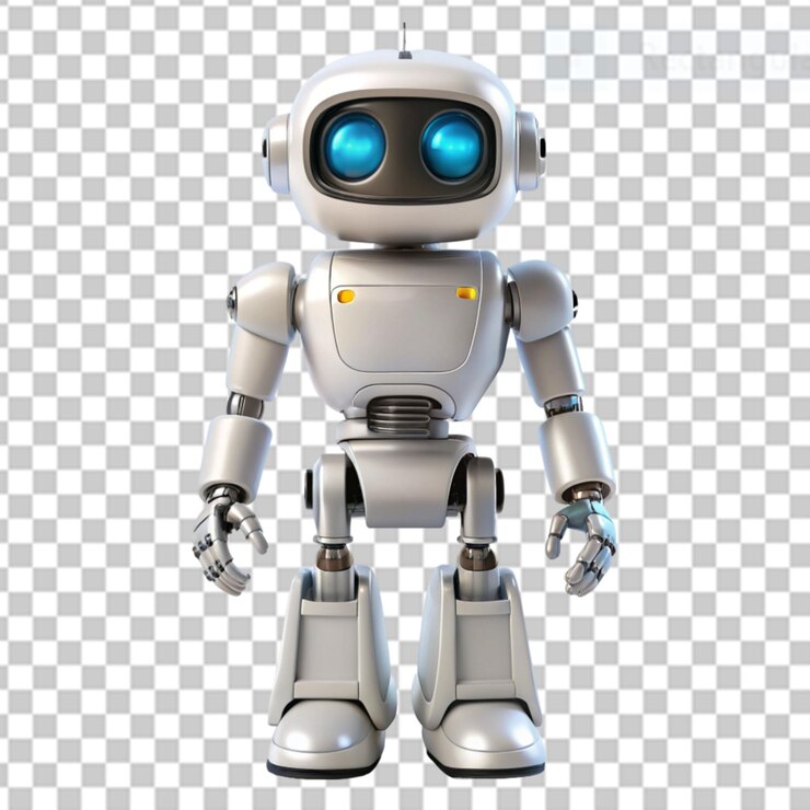 PSD remix de robot en un fondo transparente