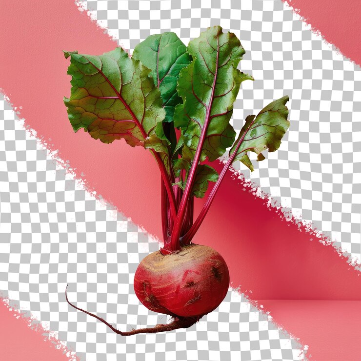 PSD una remolacha que tiene una hoja