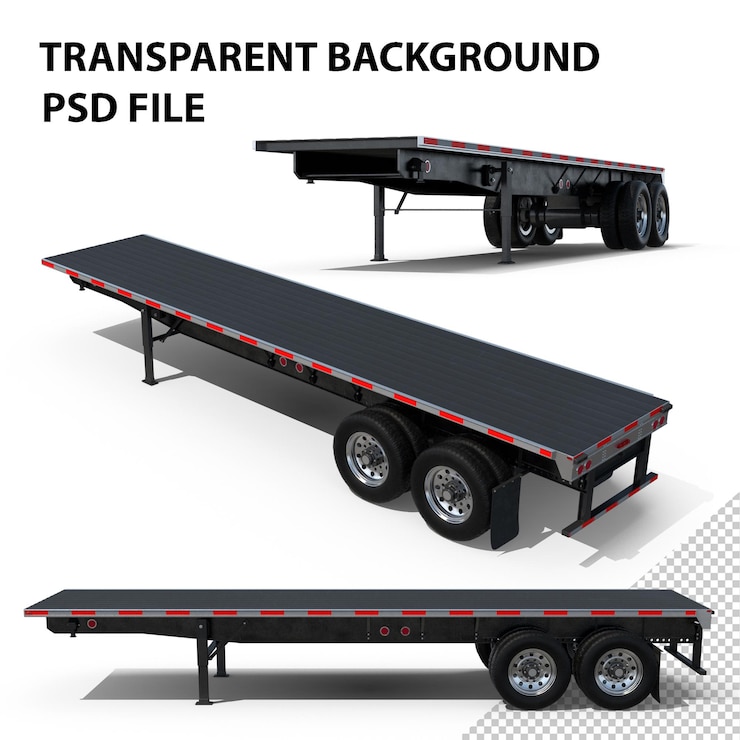 PSD remorque à plat png