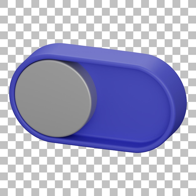 Render 3d aislado del icono de alternar psd