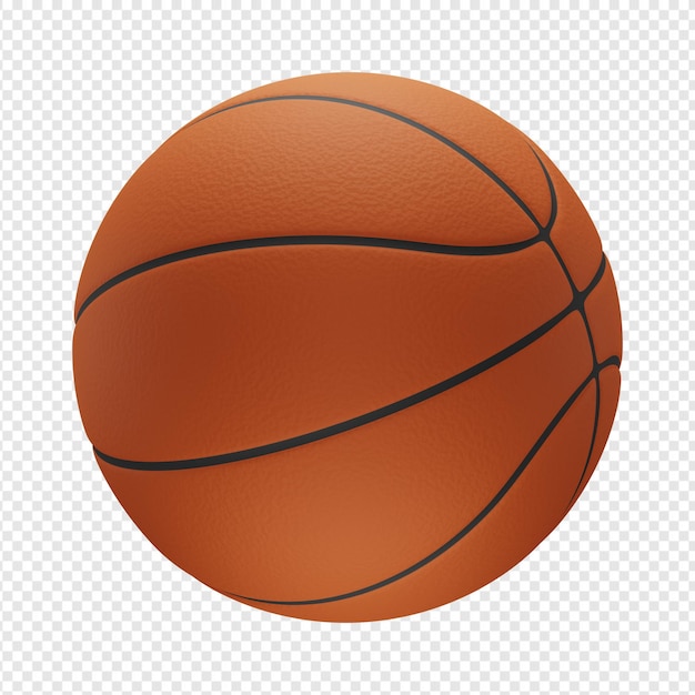 PSD render 3d aislado del icono de baloncesto psd