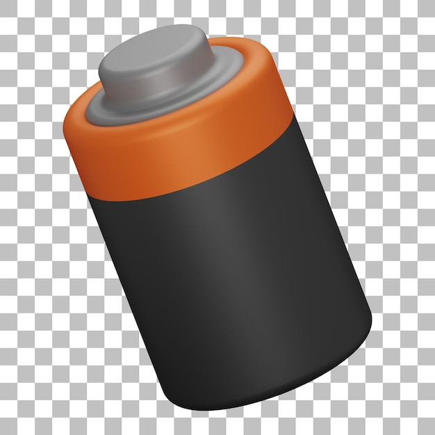 Render 3d aislado de icono de batería psd