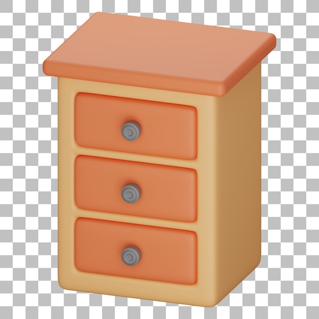 PSD render 3d aislado del icono del cajón psd