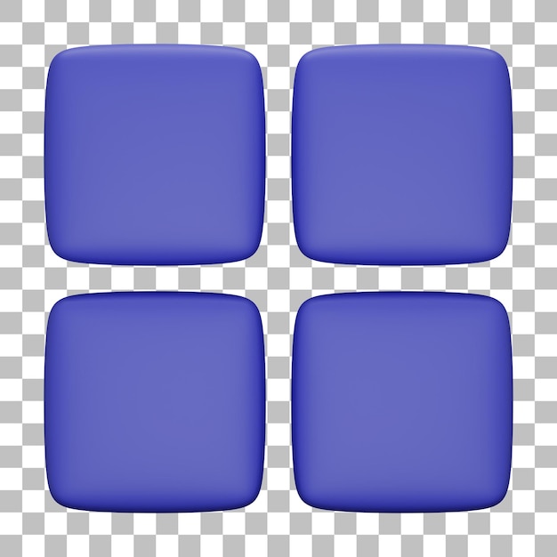 PSD render 3d aislado del icono de menú psd