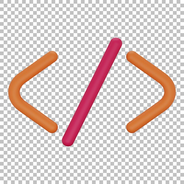PSD render 3d aislado del icono de programación psd