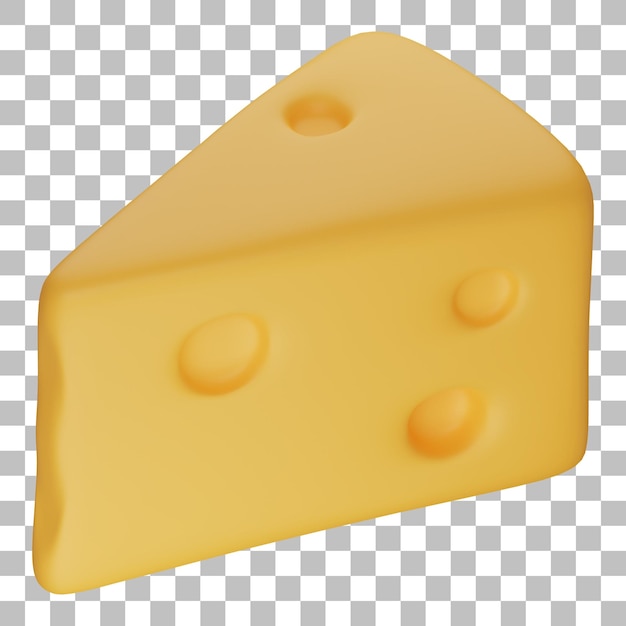 PSD render 3d aislado de icono de queso psd