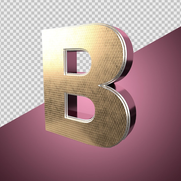 PSD render 3d del alfabeto b