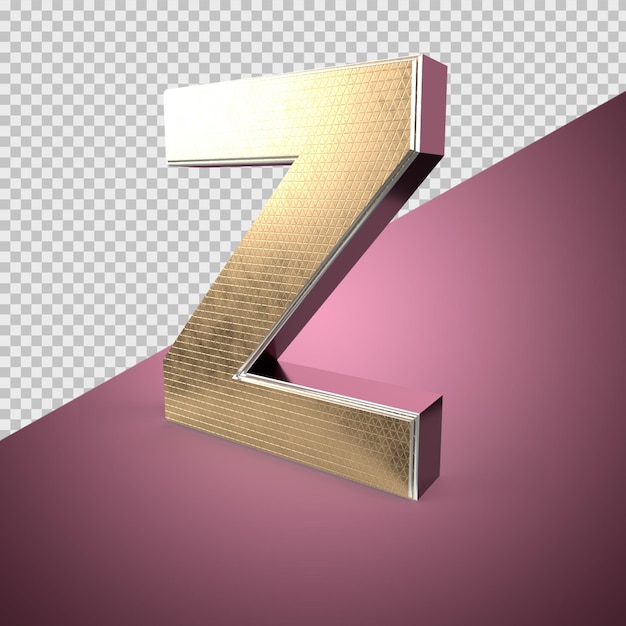 PSD render 3d del alfabeto z