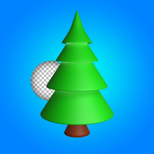 Render 3D del árbol de Navidad